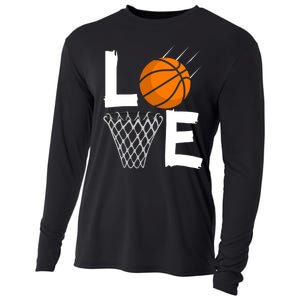 Wo Girls Love Basketball Hoodie | BBall Hoodie for Girls Cooling Performance Long Sleeve Crew