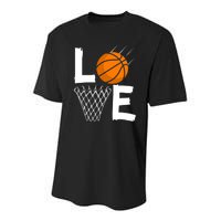 Wo Girls Love Basketball Hoodie | BBall Hoodie for Girls Youth Performance Sprint T-Shirt