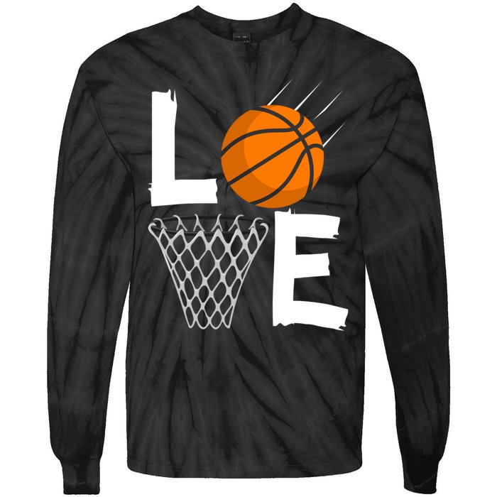 Wo Girls Love Basketball Hoodie | BBall Hoodie for Girls Tie-Dye Long Sleeve Shirt