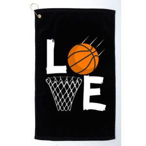 Wo Girls Love Basketball Hoodie | BBall Hoodie for Girls Platinum Collection Golf Towel