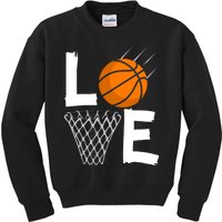 Wo Girls Love Basketball Hoodie | BBall Hoodie for Girls Kids Sweatshirt