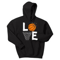 Wo Girls Love Basketball Hoodie | BBall Hoodie for Girls Kids Hoodie