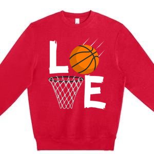 Wo Girls Love Basketball Hoodie | BBall Hoodie for Girls Premium Crewneck Sweatshirt