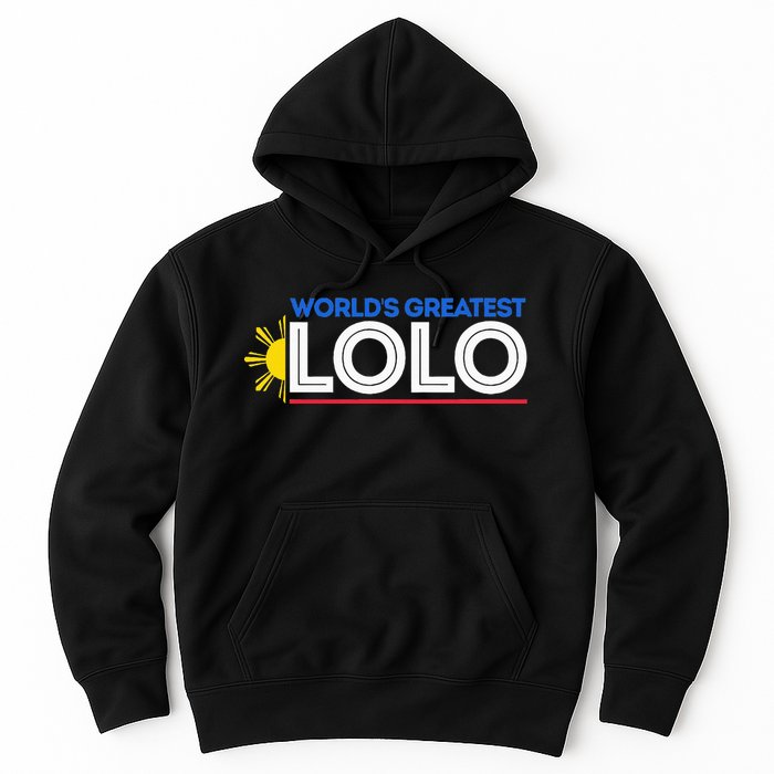 WorldS Greatest Lolo Filipino Grandpa Pinoy Hoodie