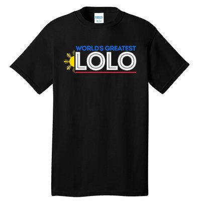 WorldS Greatest Lolo Filipino Grandpa Pinoy Tall T-Shirt