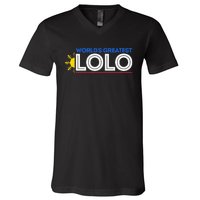 WorldS Greatest Lolo Filipino Grandpa Pinoy V-Neck T-Shirt