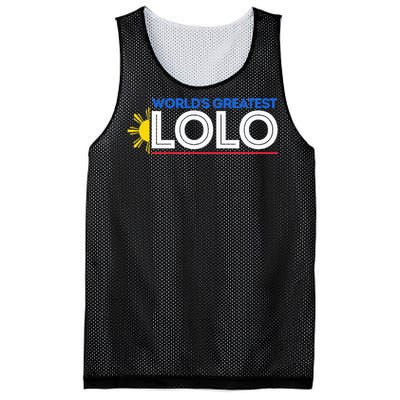 WorldS Greatest Lolo Filipino Grandpa Pinoy Mesh Reversible Basketball Jersey Tank