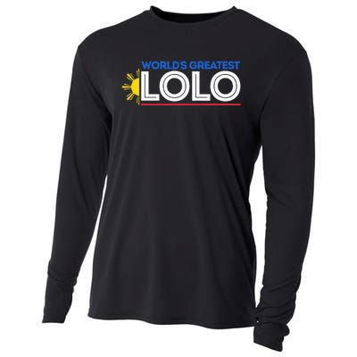 WorldS Greatest Lolo Filipino Grandpa Pinoy Cooling Performance Long Sleeve Crew