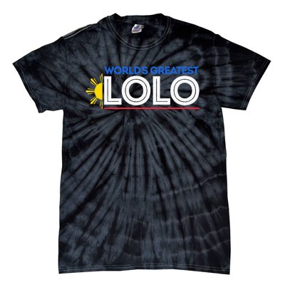 WorldS Greatest Lolo Filipino Grandpa Pinoy Tie-Dye T-Shirt