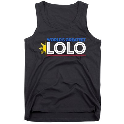 WorldS Greatest Lolo Filipino Grandpa Pinoy Tank Top