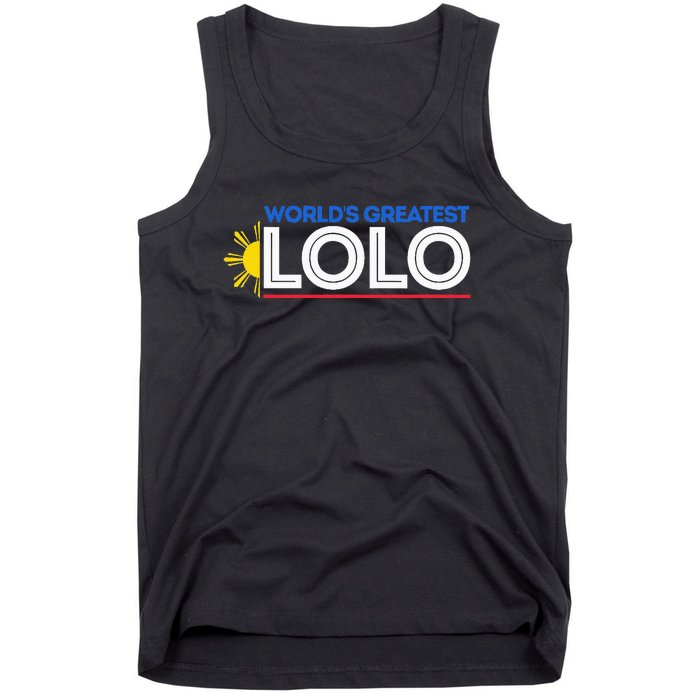 WorldS Greatest Lolo Filipino Grandpa Pinoy Tank Top