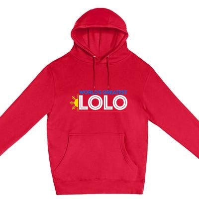 WorldS Greatest Lolo Filipino Grandpa Pinoy Premium Pullover Hoodie