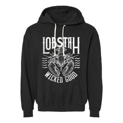 Wicked Good Lobstah Funny Maine Boston Cape Cod Lobster Garment-Dyed Fleece Hoodie