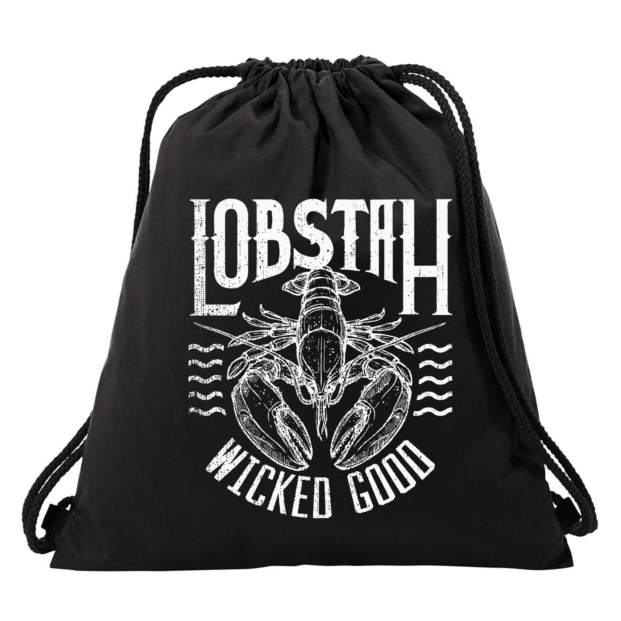 Wicked Good Lobstah Funny Maine Boston Cape Cod Lobster Drawstring Bag