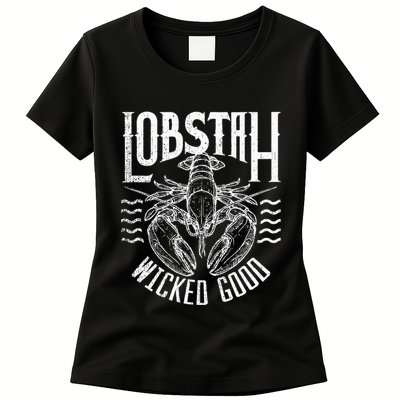 Wicked Good Lobstah Funny Maine Boston Cape Cod Lobster Womens T-Shirt