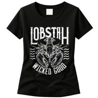 Wicked Good Lobstah Funny Maine Boston Cape Cod Lobster Womens T-Shirt