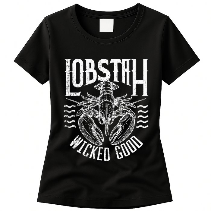 Wicked Good Lobstah Funny Maine Boston Cape Cod Lobster Womens T-Shirt
