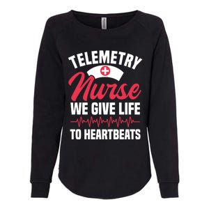 We Give Life To Heartbeats Telemetry Nurse Funny Gift Womens California Wash Sweatshirt