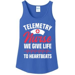 We Give Life To Heartbeats Telemetry Nurse Funny Gift Ladies Essential Tank