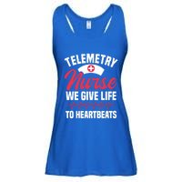 We Give Life To Heartbeats Telemetry Nurse Funny Gift Ladies Essential Flowy Tank