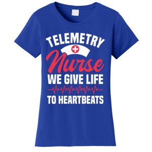 We Give Life To Heartbeats Telemetry Nurse Funny Gift Women's T-Shirt