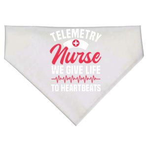 We Give Life To Heartbeats Telemetry Nurse Funny Gift USA-Made Doggie Bandana