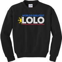 Worlds Greatest Lolo Filipino Grandpa Pinoy Fathers Day Kids Sweatshirt