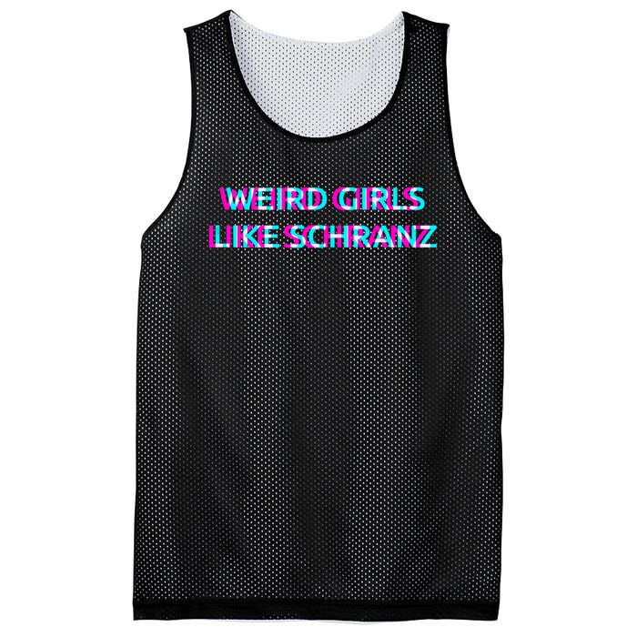 Weird Girl Like Schranz Music Mesh Reversible Basketball Jersey Tank