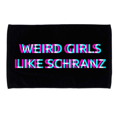 Weird Girl Like Schranz Music Microfiber Hand Towel