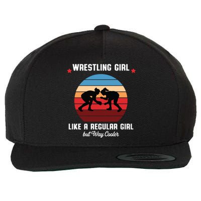 Wrestling Girl Like A Regular Girl But Cooler Wool Snapback Cap