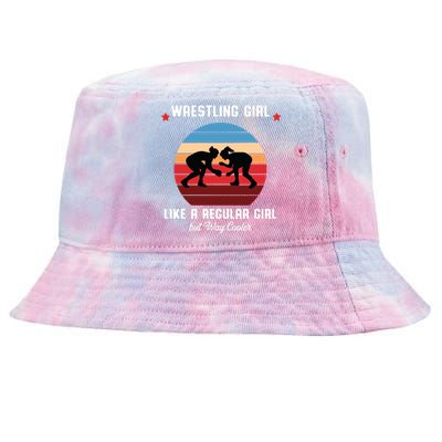 Wrestling Girl Like A Regular Girl But Cooler Tie-Dyed Bucket Hat