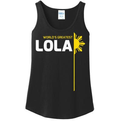 WorldS Greatest Lola Filipino Grandma Philippines Heritage Ladies Essential Tank