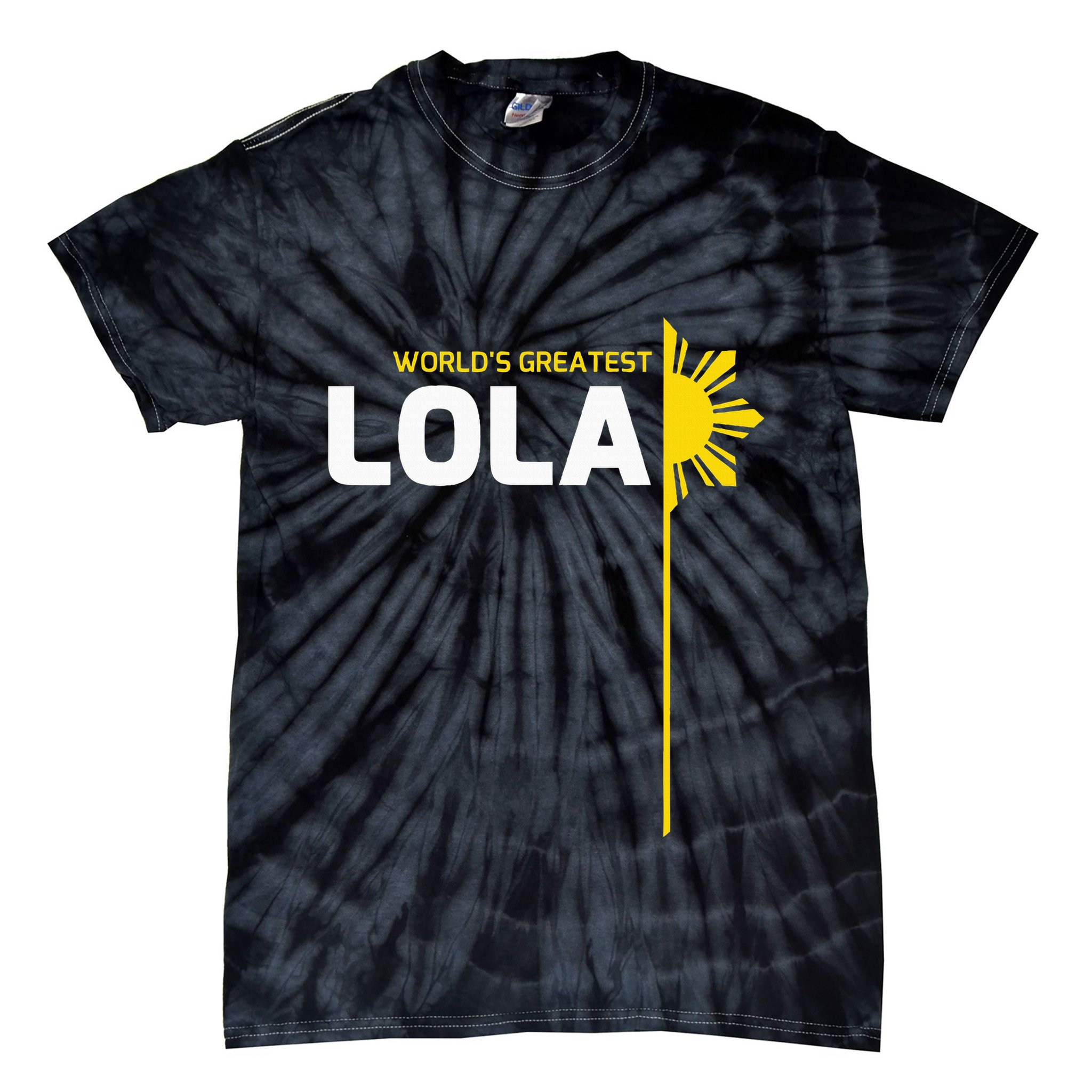 WorldS Greatest Lola Filipino Grandma Philippines Heritage Tie-Dye T-Shirt