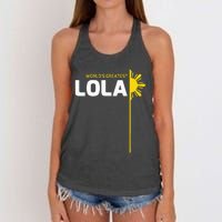 WorldS Greatest Lola Filipino Grandma Philippines Heritage Women's Knotted Racerback Tank