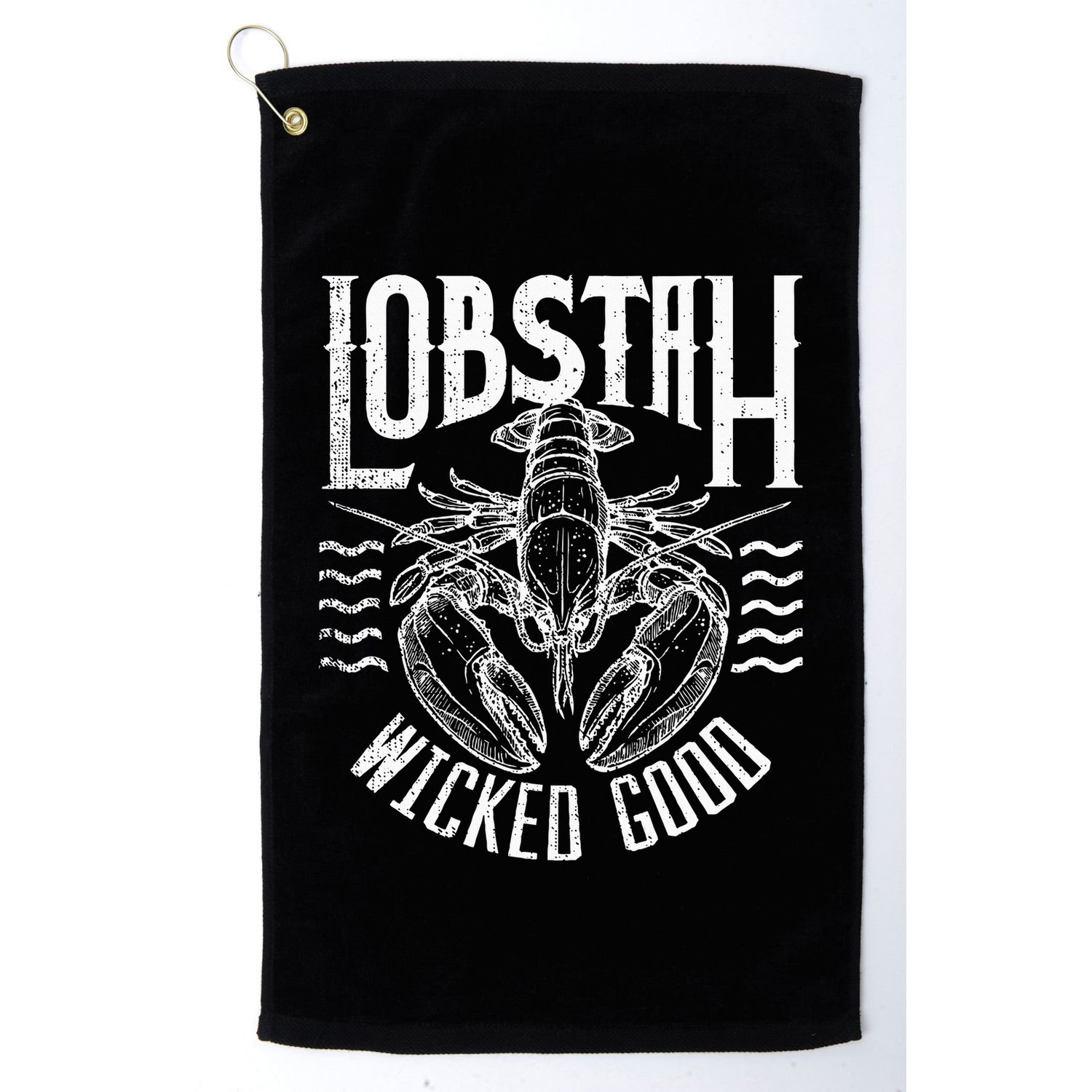 Wicked Good Lobstah Funny Maine Boston Golf Towel
