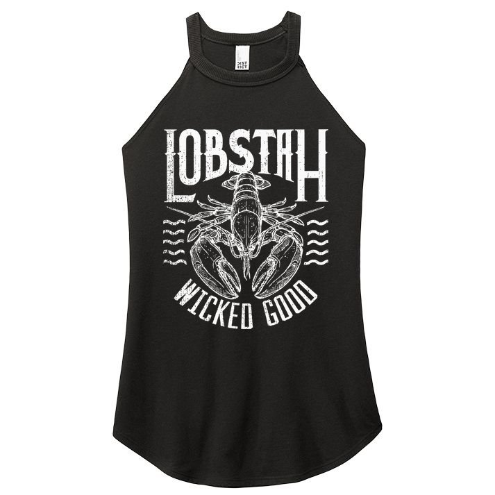 Wicked Good Lobstah Funny Maine Boston Women's Perfect Tri Rocker Tank