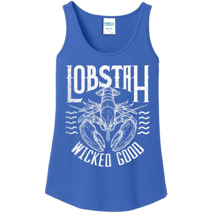 Wicked Good Lobstah Funny Maine Boston Ladies Essential Tank