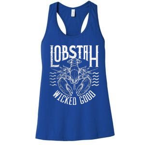 Wicked Good Lobstah Funny Maine Boston Women's Racerback Tank