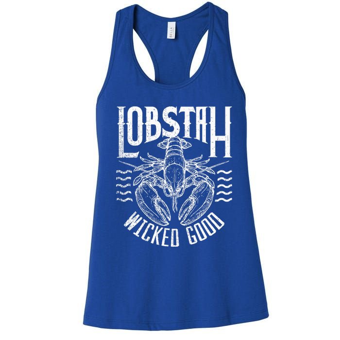 Wicked Good Lobstah Funny Maine Boston Women's Racerback Tank