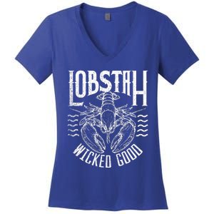 Wicked Good Lobstah Funny Maine Boston Women's V-Neck T-Shirt