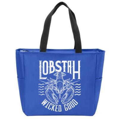 Wicked Good Lobstah Funny Maine Boston Zip Tote Bag