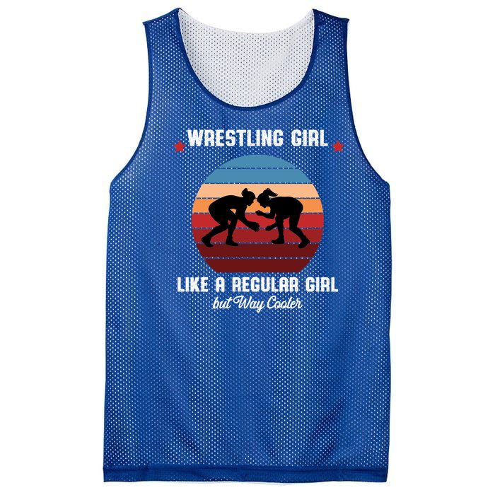 Wrestling Girl Like A Regular Girl But Cooler Mesh Reversible Basketball Jersey Tank