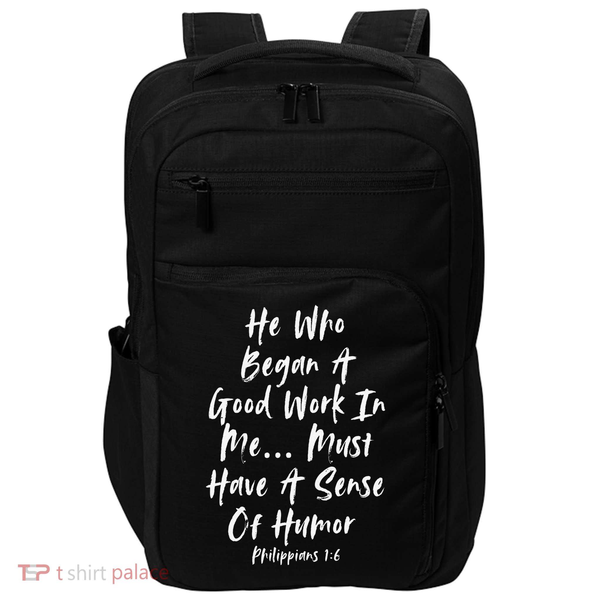 When God Made Me Religious Quote Bible Verse Impact Tech Backpack