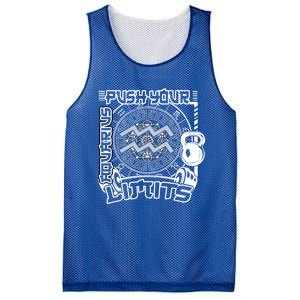 Workout Gym Motivation Aquarius Zodiac Funny Gift Mesh Reversible Basketball Jersey Tank