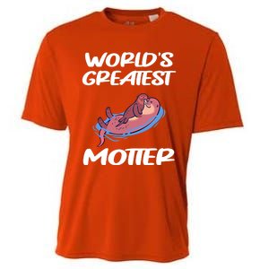 Worlds Greatest Motter Mothers Day Animal Pun Mom Mama Momma Gift Cooling Performance Crew T-Shirt