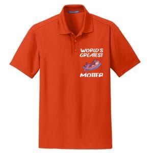 Worlds Greatest Motter Mothers Day Animal Pun Mom Mama Momma Gift Dry Zone Grid Polo