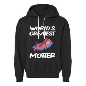 Worlds Greatest Motter Mothers Day Animal Pun Mom Mama Momma Gift Garment-Dyed Fleece Hoodie