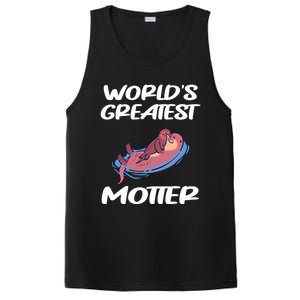 Worlds Greatest Motter Mothers Day Animal Pun Mom Mama Momma Gift PosiCharge Competitor Tank