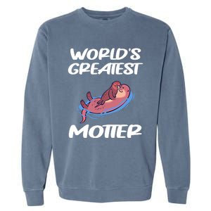 Worlds Greatest Motter Mothers Day Animal Pun Mom Mama Momma Gift Garment-Dyed Sweatshirt