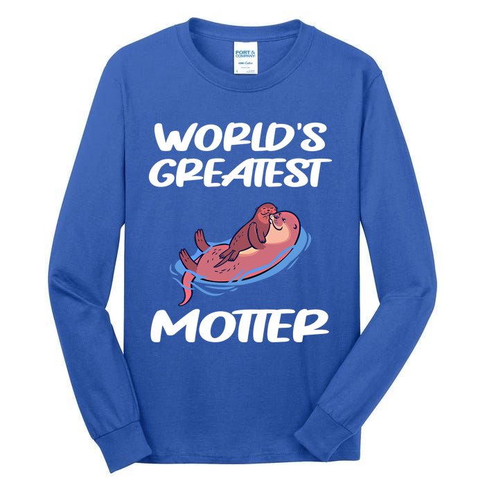 Worlds Greatest Motter Mothers Day Animal Pun Mom Mama Momma Gift Tall Long Sleeve T-Shirt